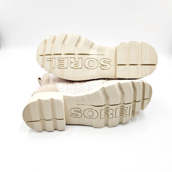 Sorel Women Beige Leather Lennox Lace Cozy Waterproof Biker Booties Size 9.5 - Picture 8 of 8